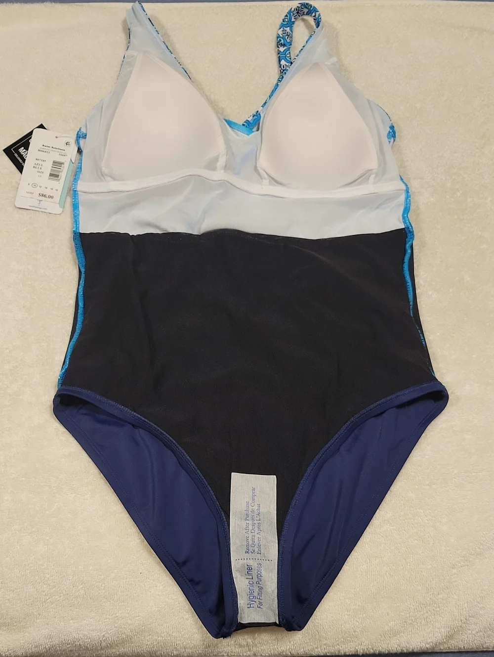 Swim Solutions surplice criss cross one piece swimsuit, NWT